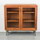 DANISH TEAK VITRINE vintage kommode mid century dänemark holz vitrinenkommode