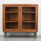 DANISH TEAK VITRINE vintage kommode mid century dänemark holz vitrinenkommode