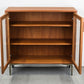 DANISH TEAK VITRINE vintage kommode mid century dänemark holz vitrinenkommode