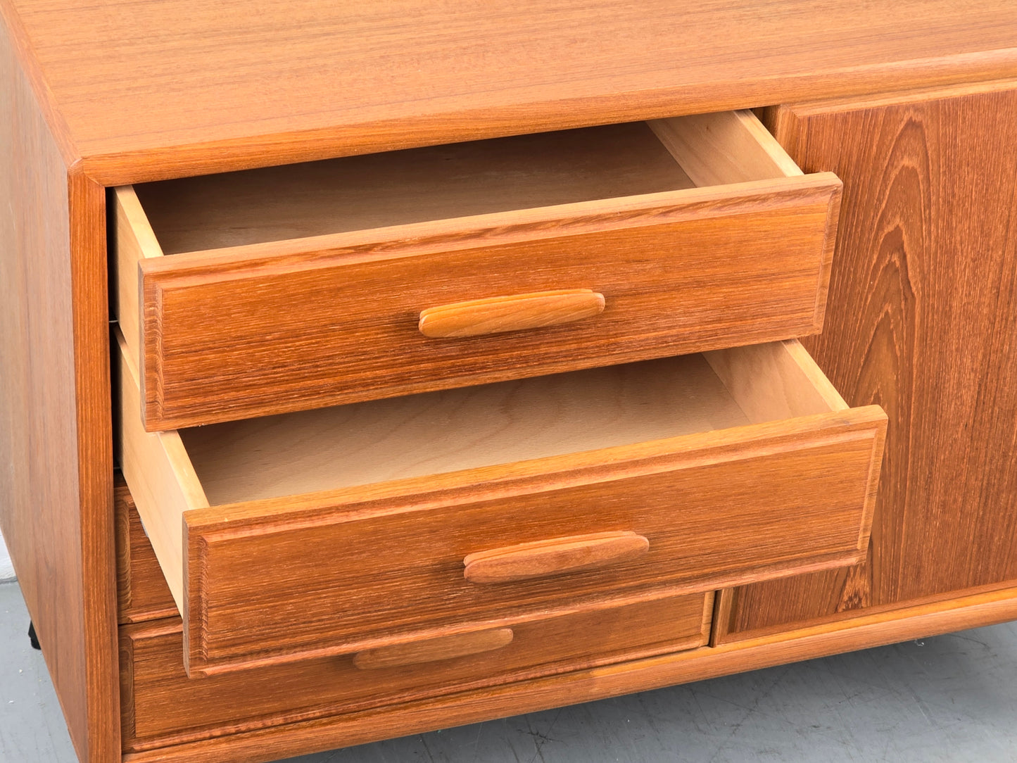DÄNISCH TEAK SIDEBOARD vintage kommode retro tv board mid century schubladen
