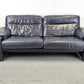 DE SEDE DS70 SOFA leder couch garnitur echtleder dunkelblau vintage 3Sitzer