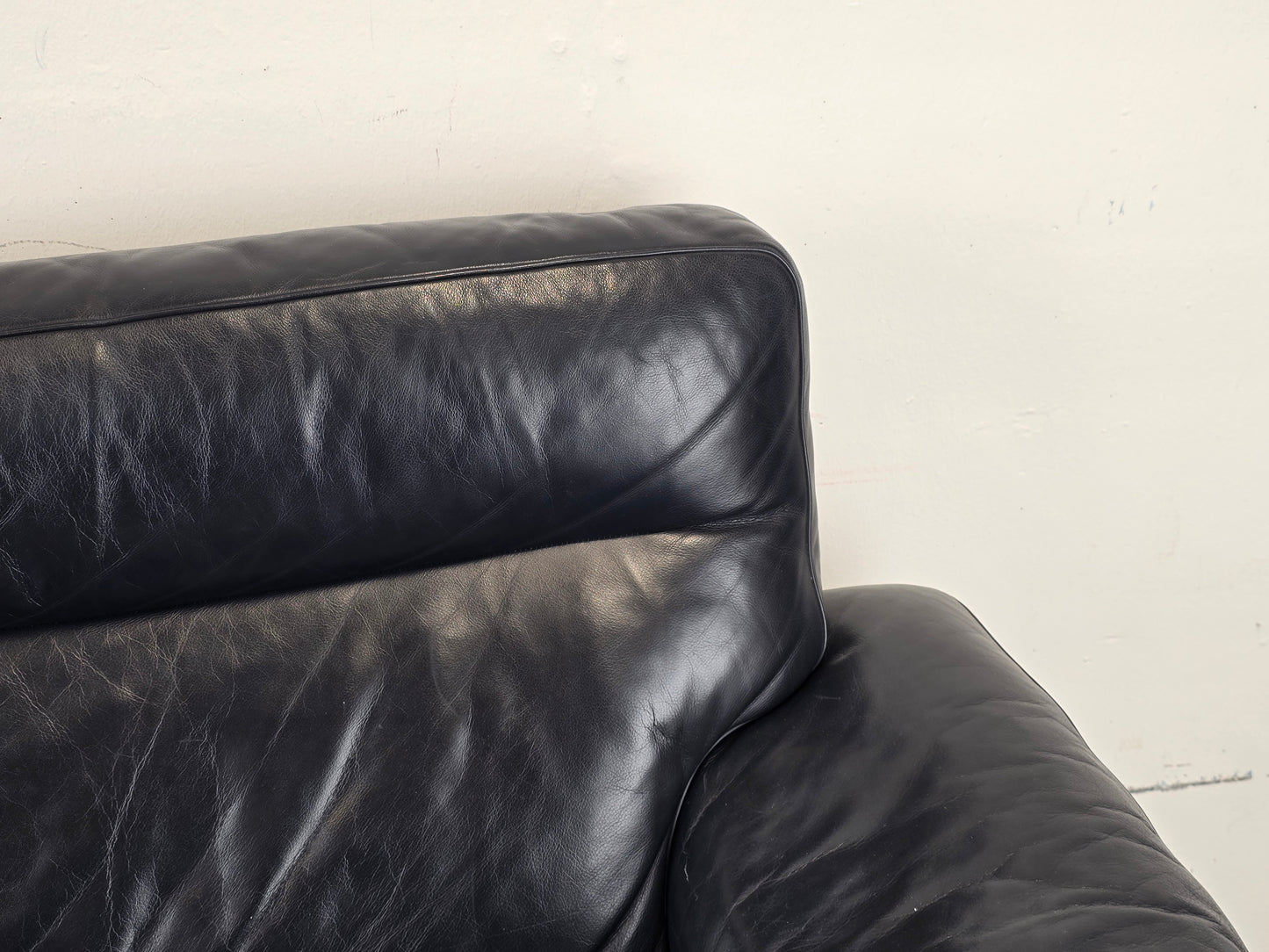 DE SEDE DS70 SOFA leder couch garnitur echtleder dunkelblau vintage 3Sitzer