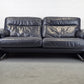 DE SEDE DS70 SOFA leder couch garnitur echtleder dunkelblau vintage 3Sitzer