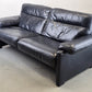 DE SEDE DS70 SOFA leder couch garnitur echtleder dunkelblau vintage 3Sitzer