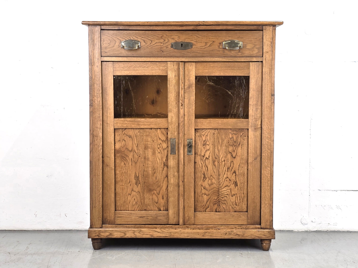 ANTIK VERTIKO eiche jugendstil kommode schrank holz vollholz vintage braun