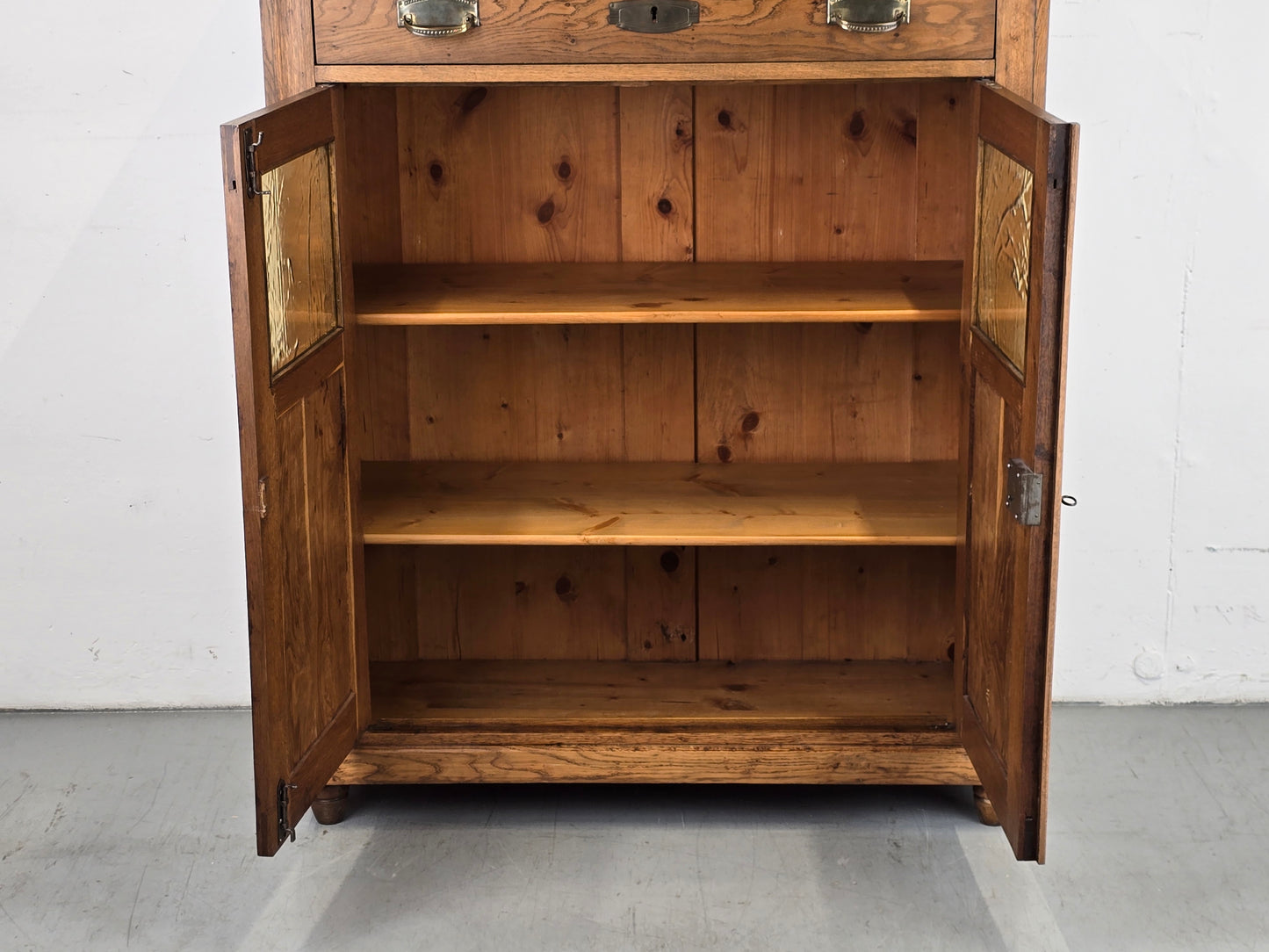 ANTIK VERTIKO eiche jugendstil kommode schrank holz vollholz vintage braun