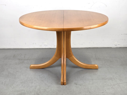 MID CENTURY ESSTISCH tisch holz nussbaum vintage ausziehbar tafel rund