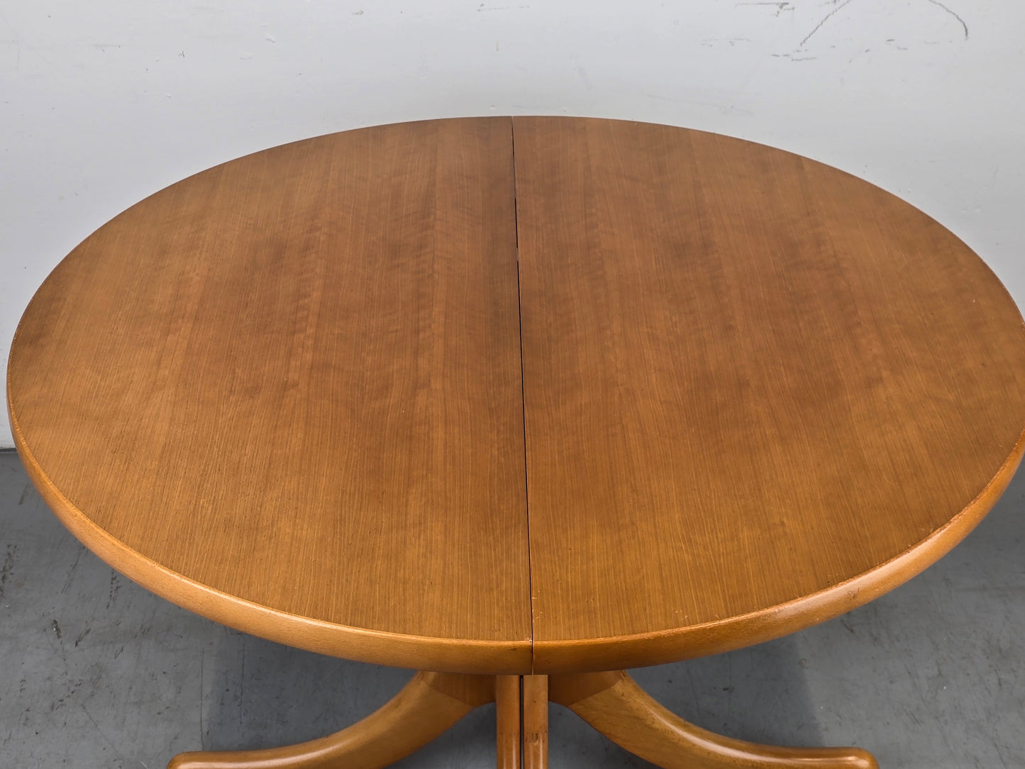 MID CENTURY ESSTISCH tisch holz nussbaum vintage ausziehbar tafel rund