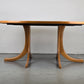 MID CENTURY ESSTISCH tisch holz nussbaum vintage ausziehbar tafel rund
