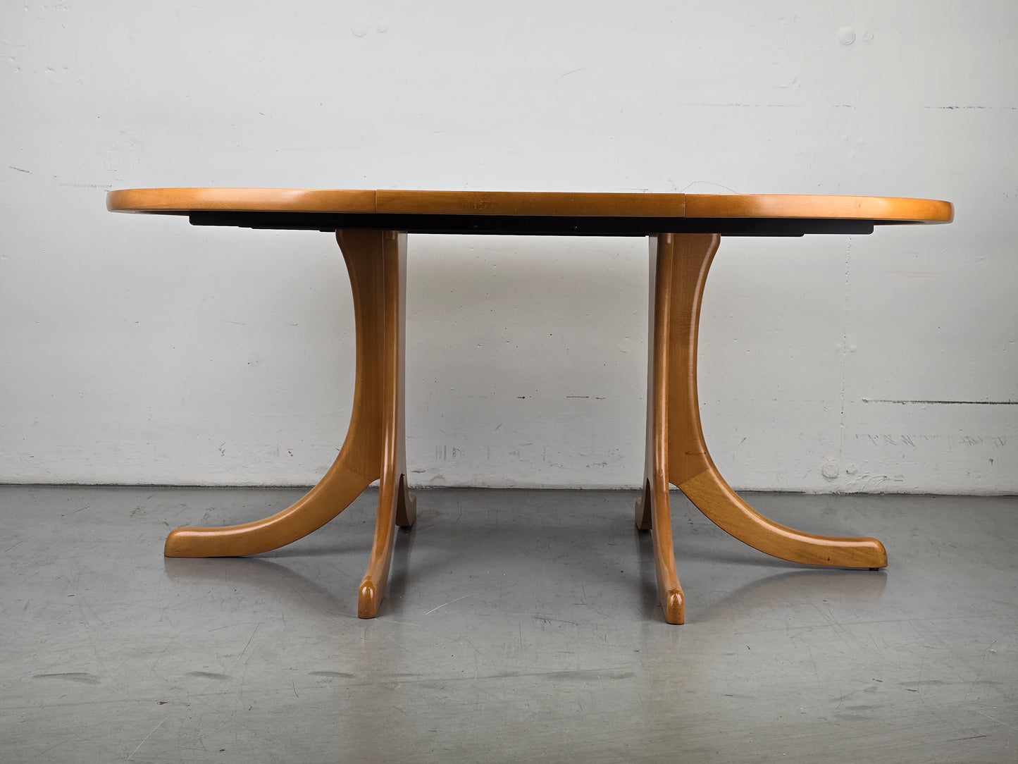 MID CENTURY ESSTISCH tisch holz nussbaum vintage ausziehbar tafel rund