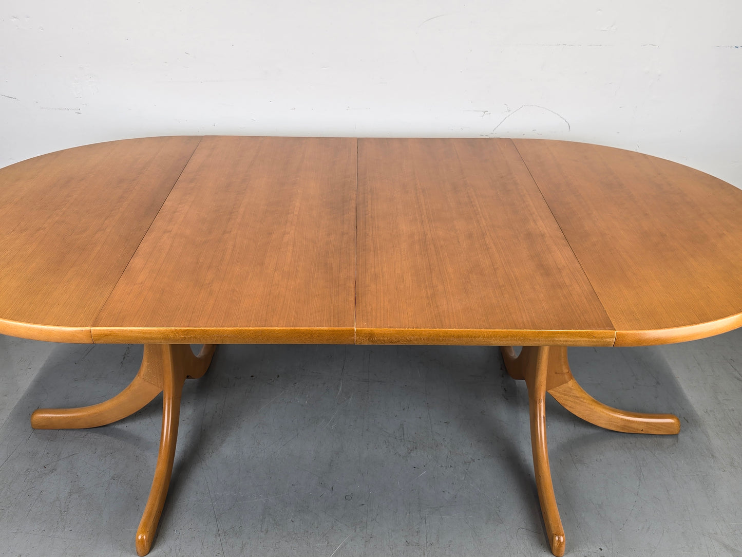 MID CENTURY ESSTISCH tisch holz nussbaum vintage ausziehbar tafel rund