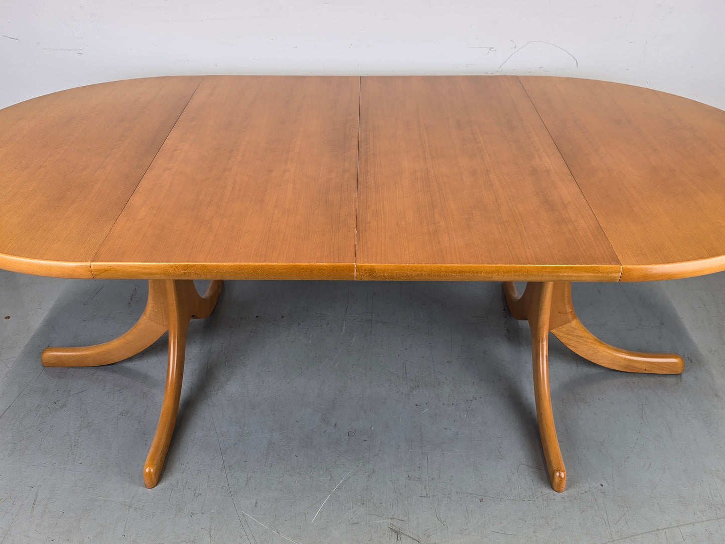 MID CENTURY ESSTISCH tisch holz nussbaum vintage ausziehbar tafel rund