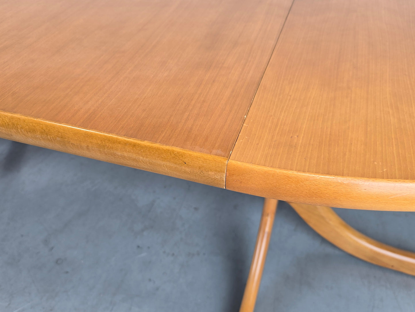 MID CENTURY ESSTISCH tisch holz nussbaum vintage ausziehbar tafel rund