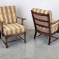 VINTAGE OMA SESSEL holz tv stuhl blumen muster armchair retro antik