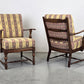 VINTAGE OMA SESSEL holz tv stuhl blumen muster armchair retro antik