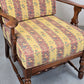 VINTAGE OMA SESSEL holz tv stuhl blumen muster armchair retro antik