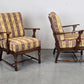 VINTAGE OMA SESSEL holz tv stuhl blumen muster armchair retro antik