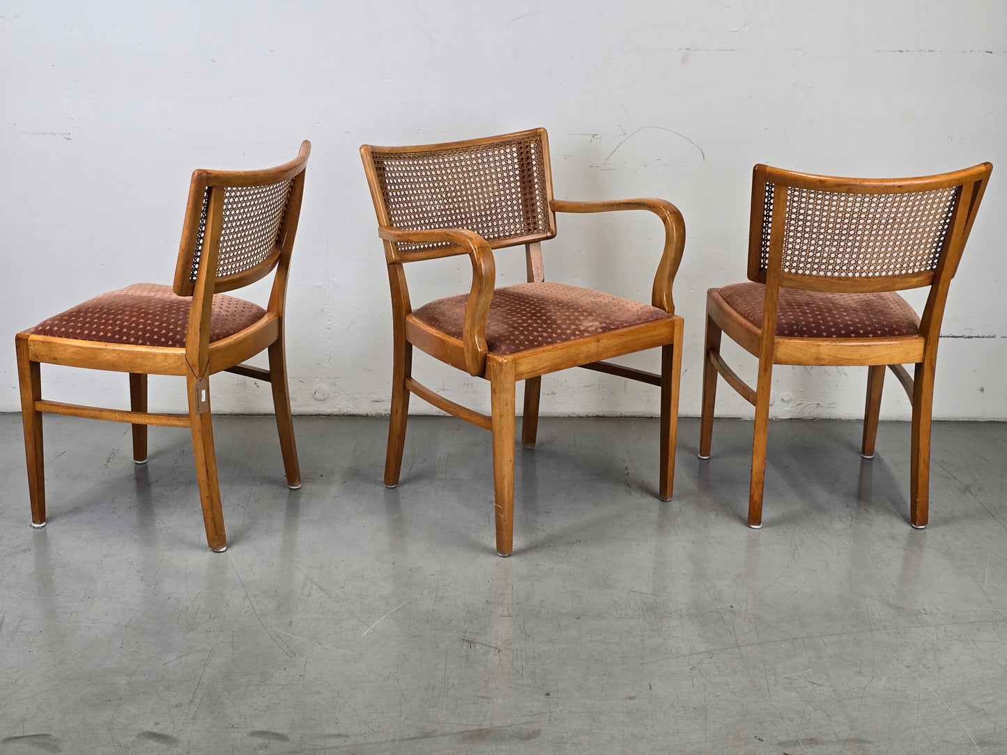 VINTAGE STÜHLE esszimmer küche esstisch stuhl wiener geflecht altrosa