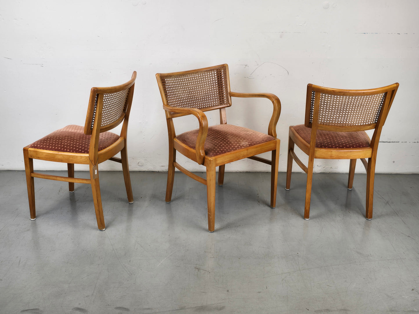 VINTAGE STÜHLE esszimmer küche esstisch stuhl wiener geflecht altrosa