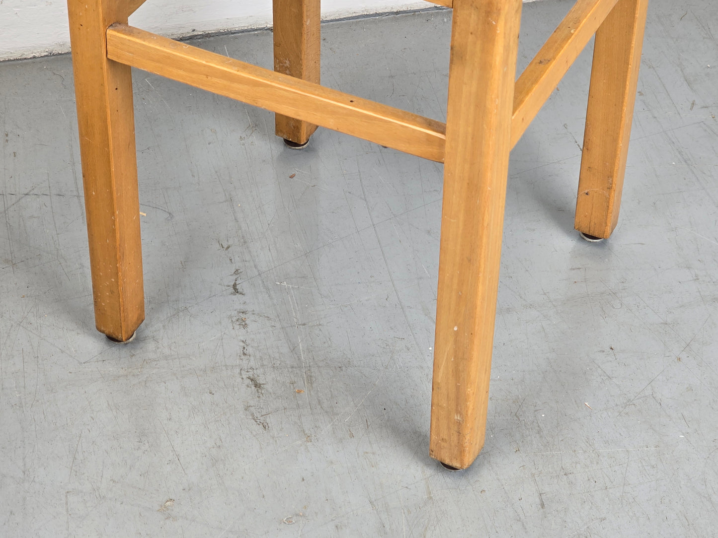 VINTAGE HOCKER stuhl holz esstischc esszimmer küche 1960er mid century