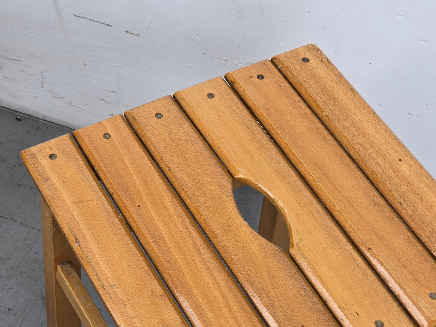 VINTAGE HOCKER stuhl holz esstischc esszimmer küche 1960er mid century