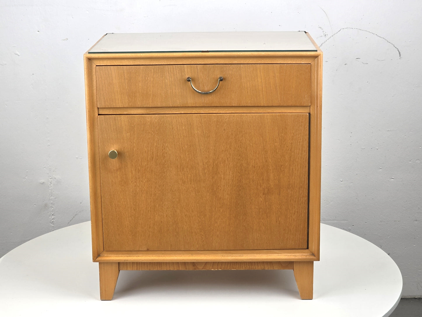 VINTAGE NACHTTISCH tisch schlafzimmer bett holz rüster kommödchen