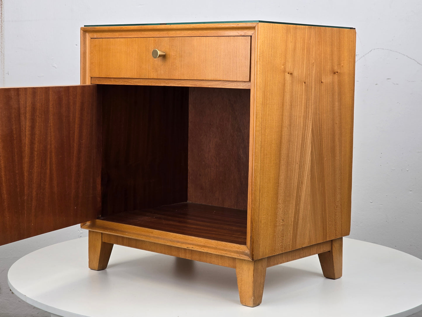 VINTAGE NACHTTISCH tisch schlafzimmer bett holz rüster kommödchen