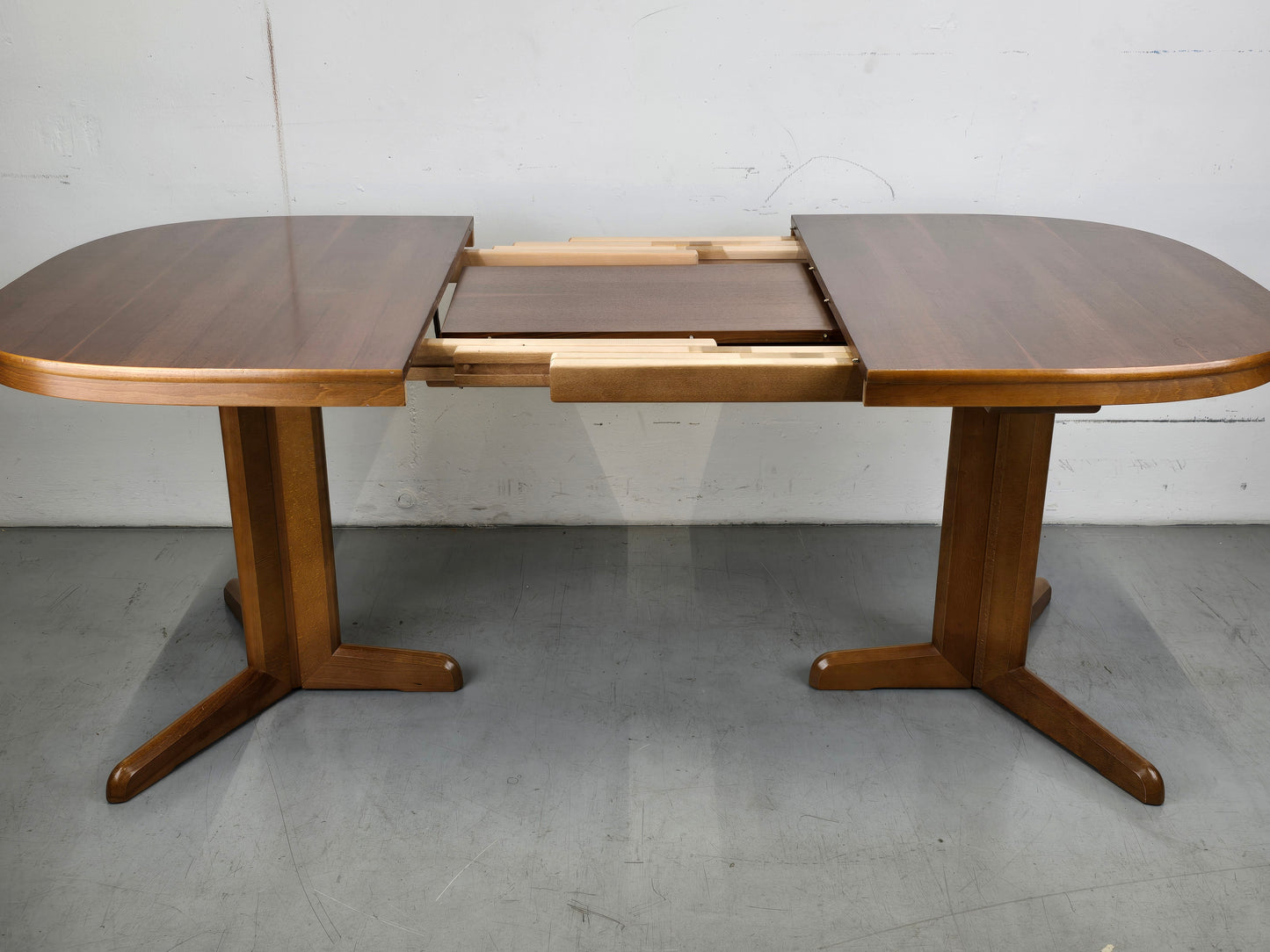 VINTAGE NUSSBAUM ESSTISCH esszimmer tisch holz ausziehbar tafel