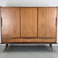 BEHR HIGHBOARD sideboard holz vintage schrank mid century schubladen schiebetüren ebw erwin behr wendlingen