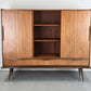 BEHR HIGHBOARD sideboard holz vintage schrank mid century schubladen schiebetüren ebw erwin behr wendlingen