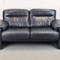 DE SEDE DS70 SOFA leder couch garnitur echtleder dunkelblau vintage 2Sitzer