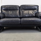 DE SEDE DS70 SOFA leder couch garnitur echtleder dunkelblau vintage 2Sitzer
