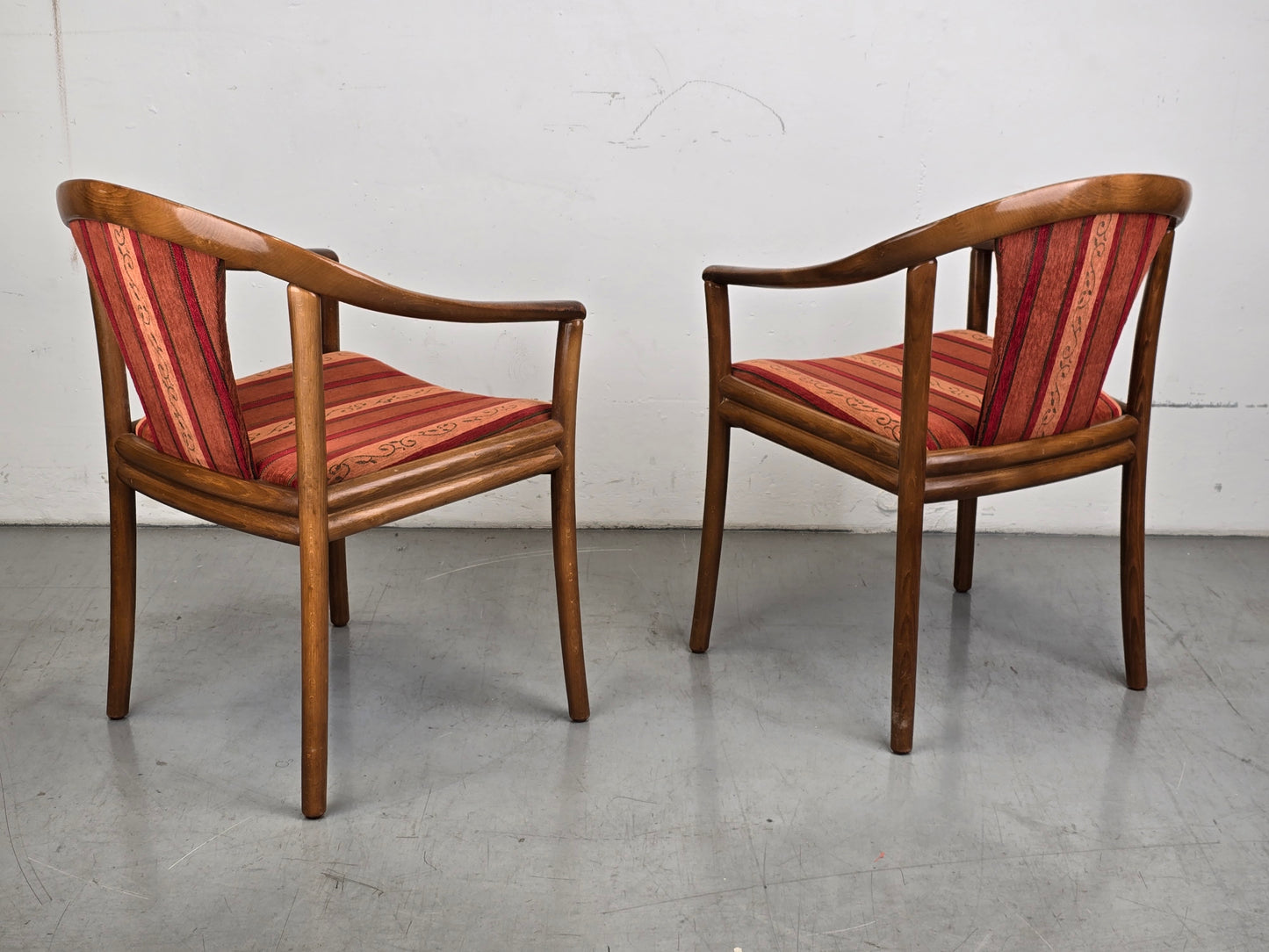 VINTAGE ARMCHAIR stuhl esstisch esszimmer küche armlehnen rot