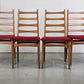 MID CENTURY STÜHLE stuhl vintage esstisch esszimmer küche rot holz