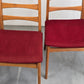 MID CENTURY STÜHLE stuhl vintage esstisch esszimmer küche rot holz