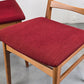 MID CENTURY STÜHLE stuhl vintage esstisch esszimmer küche rot holz
