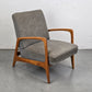 KNOLL ANTIMOTT SESSEL grau holz vintage tv stuhl 1960er retro