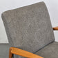 KNOLL ANTIMOTT SESSEL grau holz vintage tv stuhl 1960er retro