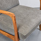 KNOLL ANTIMOTT SESSEL grau holz vintage tv stuhl 1960er retro