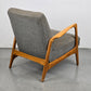 KNOLL ANTIMOTT SESSEL grau holz vintage tv stuhl 1960er retro