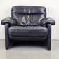 DE SEDE DS70 SESSEL leder couch garnitur echtleder dunkelblau vintage !Sitzer