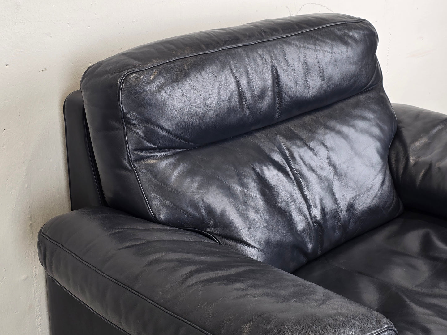 DE SEDE DS70 SESSEL leder couch garnitur echtleder dunkelblau vintage !Sitzer