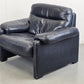 DE SEDE DS70 SESSEL leder couch garnitur echtleder dunkelblau vintage !Sitzer