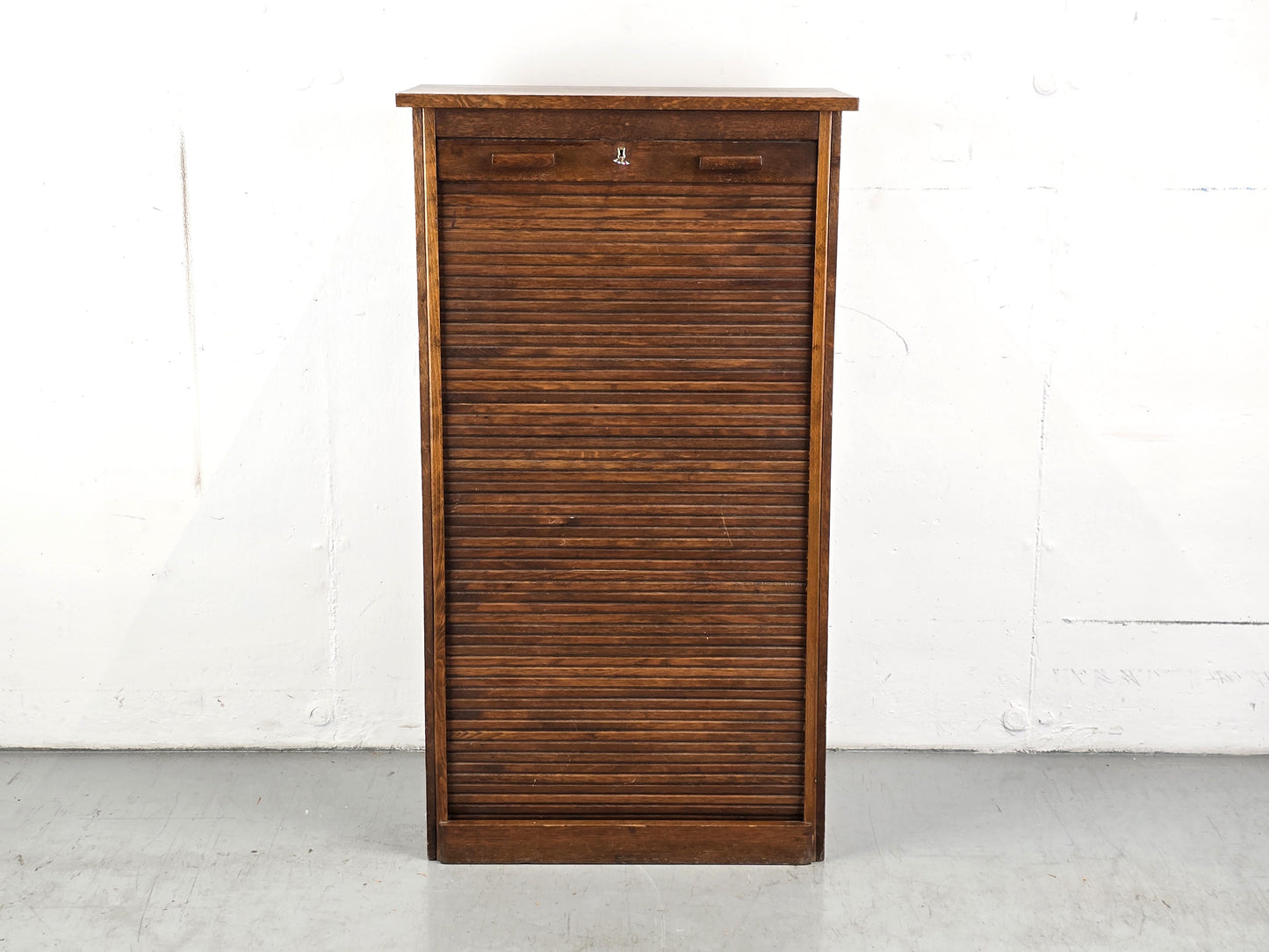 ROLLADEN SCHRANK antik vintage akten büro art deco rolltüren kommode holz