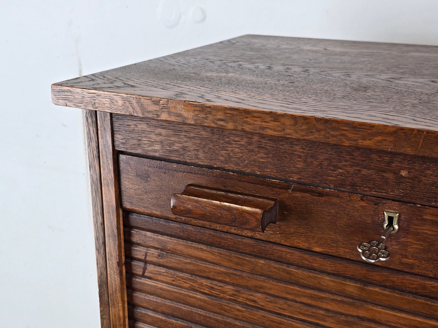 ROLLADEN SCHRANK antik vintage akten büro art deco rolltüren kommode holz