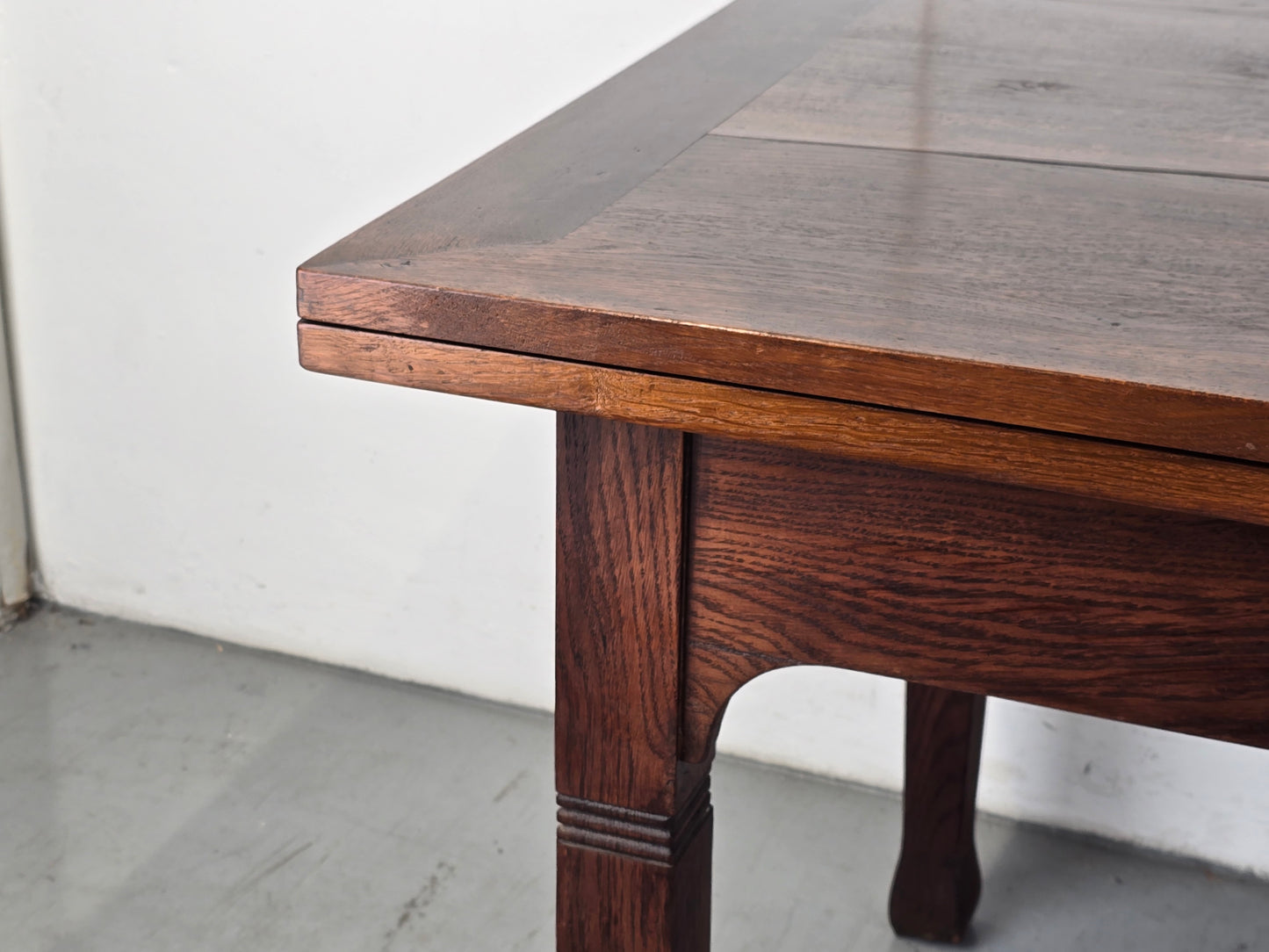 ANTIK EICHE TISCH esstisch küche schreibtisch vollholz vintage ausziehbar