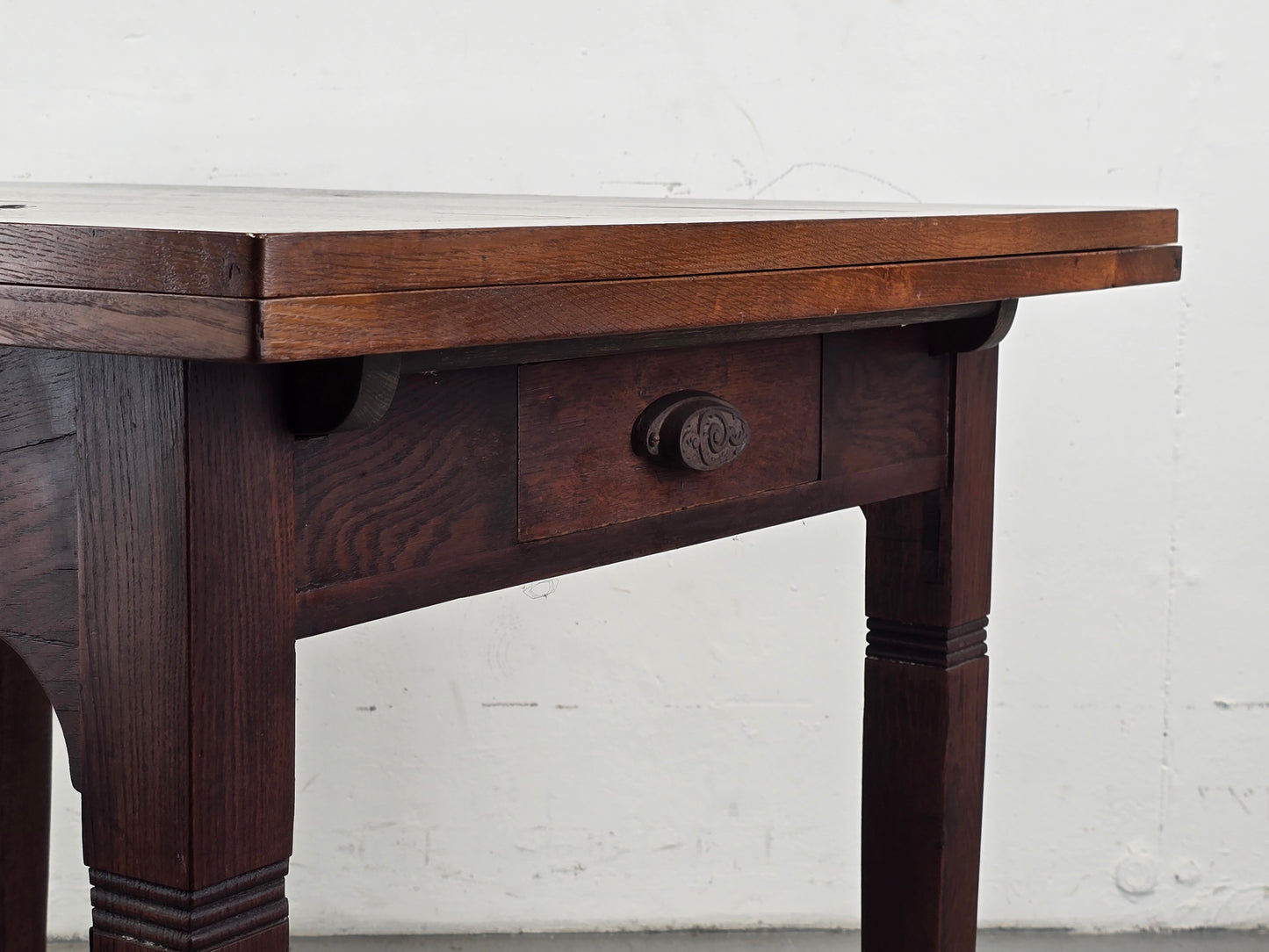 ANTIK EICHE TISCH esstisch küche schreibtisch vollholz vintage ausziehbar