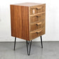 VINTAGE ABLAGE schubladen kommode nachttisch holz 1960er teak mid century