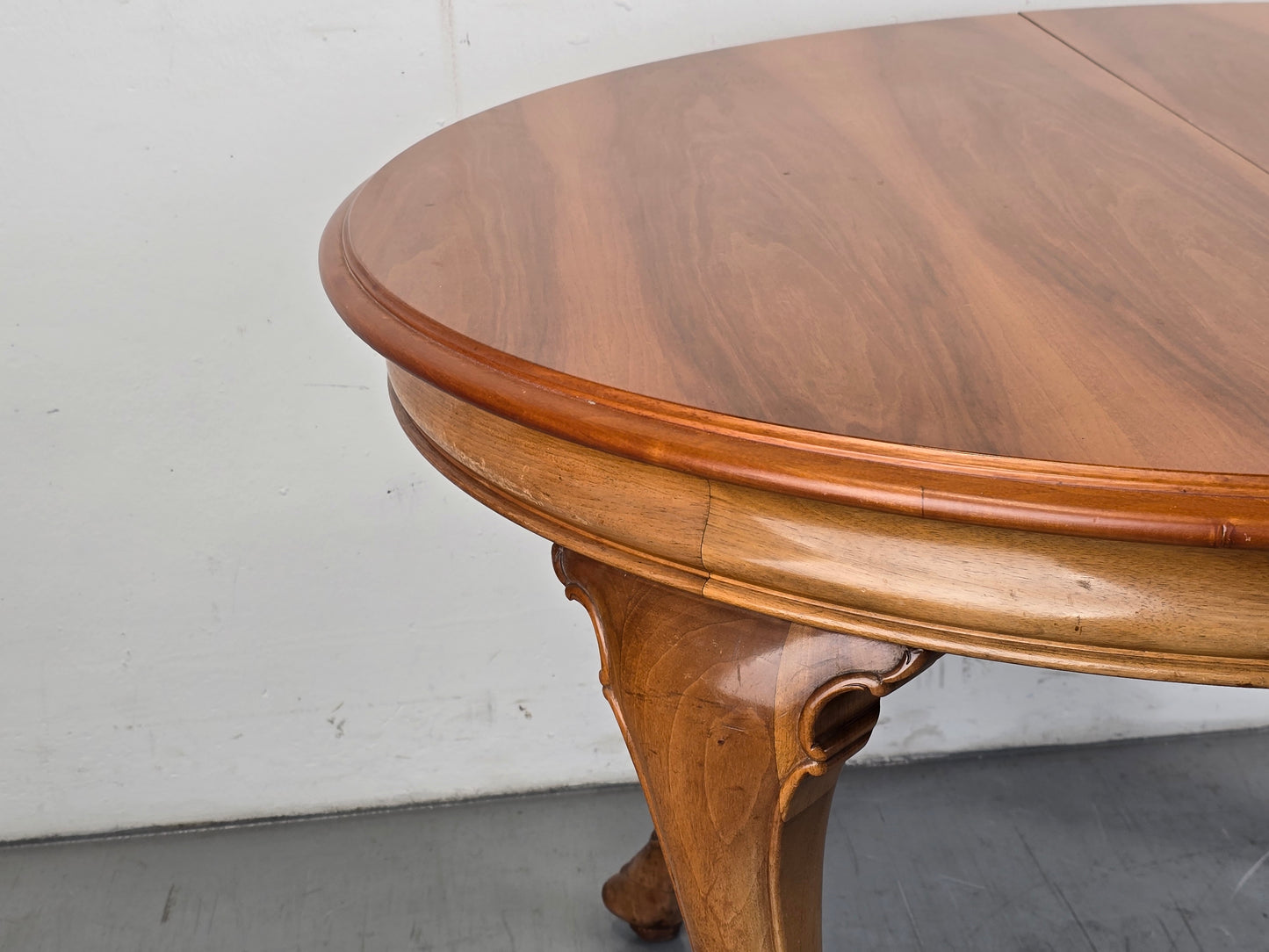 VINTAGE ESSTISCH rund oval holz nussbaum ausziehbar küche esszimmer