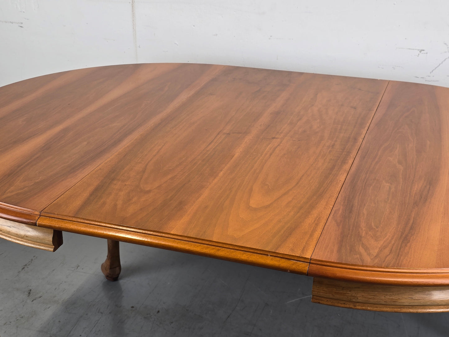 VINTAGE ESSTISCH rund oval holz nussbaum ausziehbar küche esszimmer